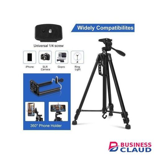 Heavy Duty Tripod Stand Photography Video Aluminum For Phone/ Camera/Camcorder
