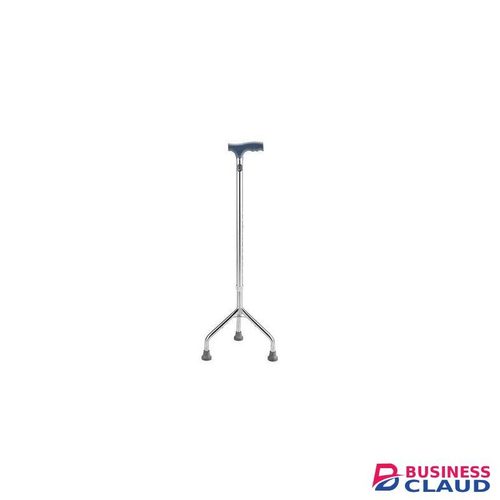 Stainless Steel Tripod Walking Stick/Cane - Silver