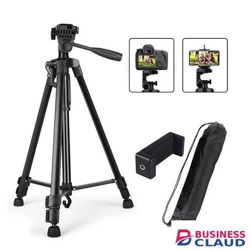 Flexible Portable DSLR Lightweight Stand Camera Tripod Selfie 140cm with Phone Clip with 1/4 Screw Live Youtube for Gopro IPhone