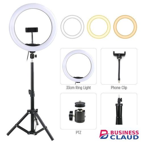 12INCH Selfie LED Ring Light With 2.1M Tripod Stand And Cell Phone Holder For Live Stream/Makeup 12" RINGLIGHT WITH LAVALLIER MIC
