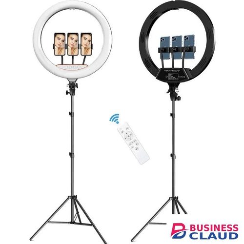 18 Inch Ring Light With Tripod Stand, Phone Holders, Remote Shutter Bug Size 18 Inch Ring Light With Great Light