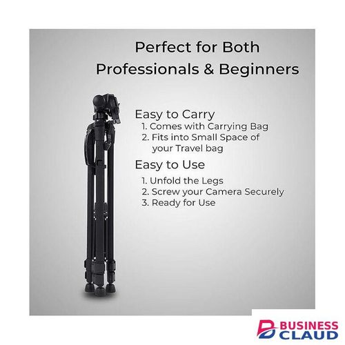 Tripod 3366 Professional Adjustable Photography Tripod Stand for Smartphones, DSLRs, and GoPro Cameras