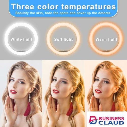 Professional LED Tripod Ring Light 10-Inch for Studio Shoots