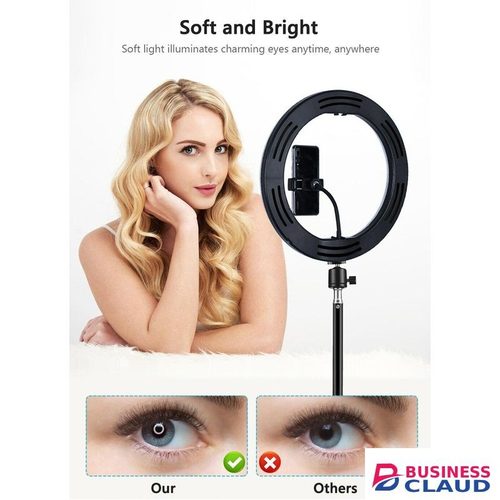 10-Inch LED Ring Light With Tripod Stand Professional Selfie/Makeup/Live Stream Video Lamp