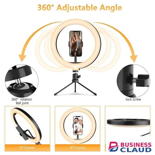 10-Inch Professional LED Ring Light with Tripod Stand & Phone Mount – Perfect for Beauty Makeup, Live Stream & Photography