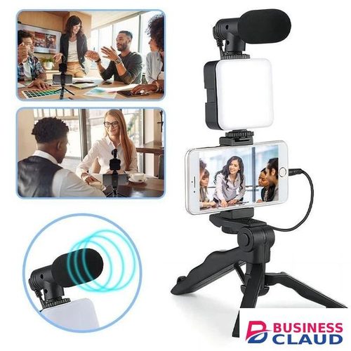 AY-49 Tripod Vlogging Stand with Built-in Microphone