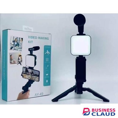 Video Making Kit with Tripod, Mic and Light