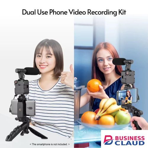Vlogging KIT-05LM / Video Making Kit Tripod Stand Camera Remote Fill Light And Microphone Table Tripod For YouTube, Instagram And Tiktok