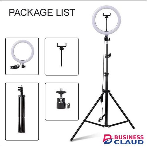 14 Inch LED Ring Light with Adjustable 2.1m Tripod Stand & Phone Holder – 3 Light Modes for Photography, Makeup & Video