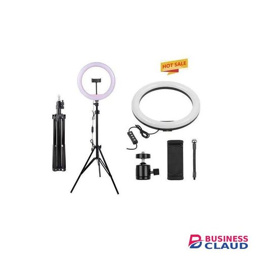 Professional 10-Inch LED Ring Light with Sturdy 2.1m Tripod – Ideal for Zoom Calls, Beauty Tutorials & Product Photography