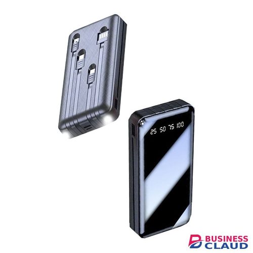Sokany Power Bank with 4 in 1 cables Powerbank Built-in LED Torch Light, 20,000mAh Large Capacity