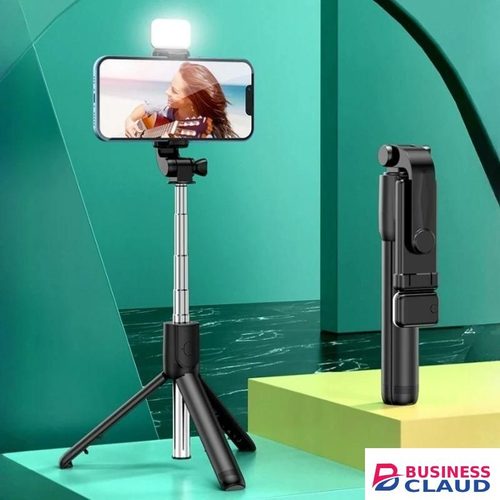 Bluetooth Wireless Remote Control Selfie Stick LED Fill Light I07 Retractable Foldable Handheld Monopod Tripod Bracket