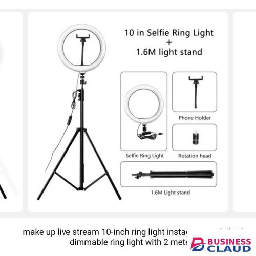 Stable Performance 14 Inch LED Ring Light With Tripod Stand,Phone Holder For Camera For Vlog, Makeup, Video Shooting