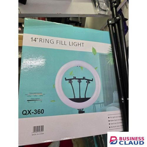 Professional QX360 14-Inch 36W Ring Light With Tripod & Phone Holder for Makeup Artists, Vloggers & Influencers