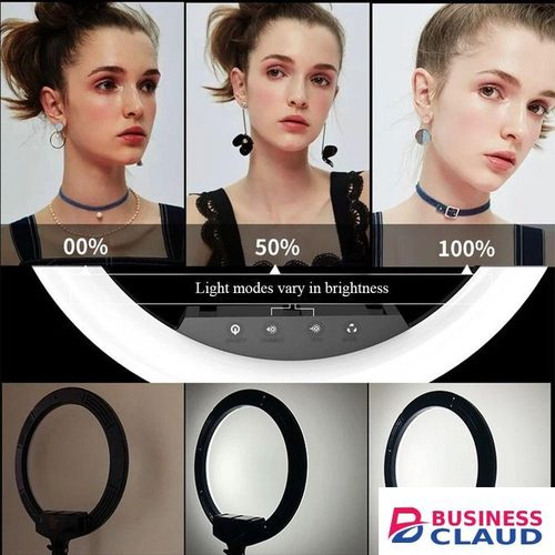 LJJ-45 18-Inch Dimmable LED Ring Light with Tripod & Remote Control for TikTok, YouTube, and Professional Makeup