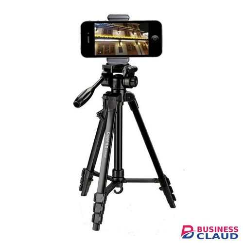Black Tripod 3366 Vlogging Tripod with Phone Holder and Level Indicator