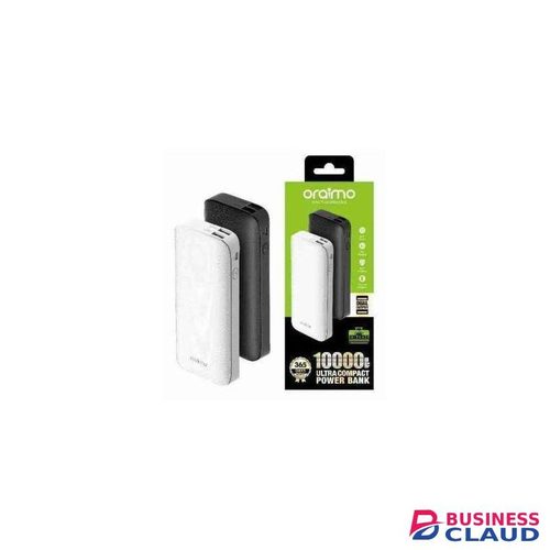 Oraimo 10000mAh Power Bank 20W PD & QC 3.0, Triple Output, Type-C In/Out, Slim Design (Black)