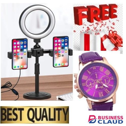 Best LED Ring Light with Adjustable Tripod Stand for Photography & Video Recording With FREE GIFT LADIES LUXURIOUS WRIST WATCH