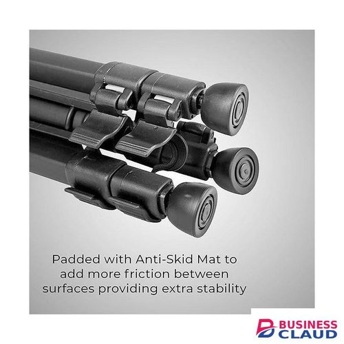 Black Tripod 3366 Travel Tripod For Cameras And Smartphones With Rubber Feet For Stable Setup