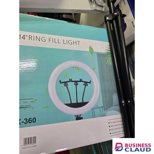 Professional 14-Inch LED Ring Light Kit with Tripod Stand for Studio Photography and Vlogging