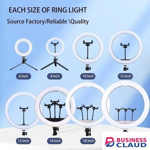 Professional LJJ-45 18-Inch LED Ring Light Kit with 3-Mode Color Temperature and Adjustable Tripod for Makeup & Studio Use