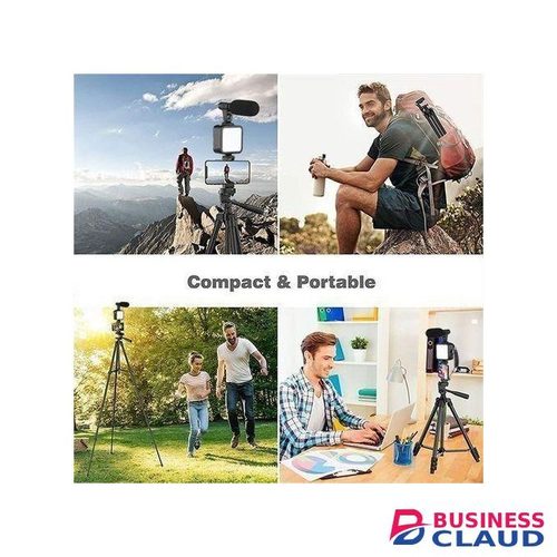 VIC Phone Vlog Video Fill Light Kit With Adjustable Tripod Mic