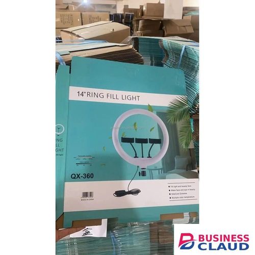 Professional 14-Inch LED Ring Light with Adjustable Tripod and Color Temperature Settings