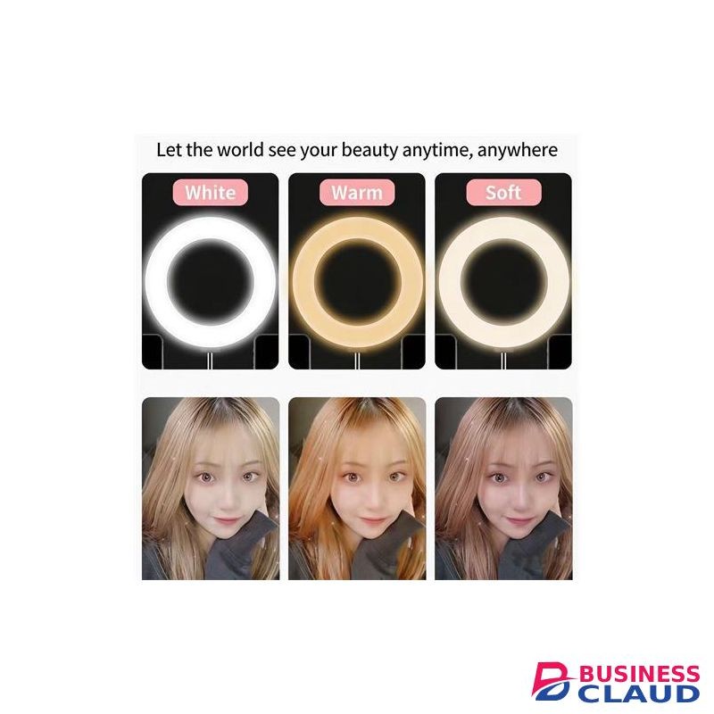 16CM Dimmable Selfie LED Round Lamps With Phone Stands