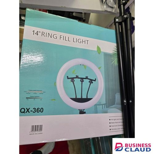 QX360 Professional 14-Inch Dimmable LED Ring Light 36W With 2M Tripod For Makeup & Photography