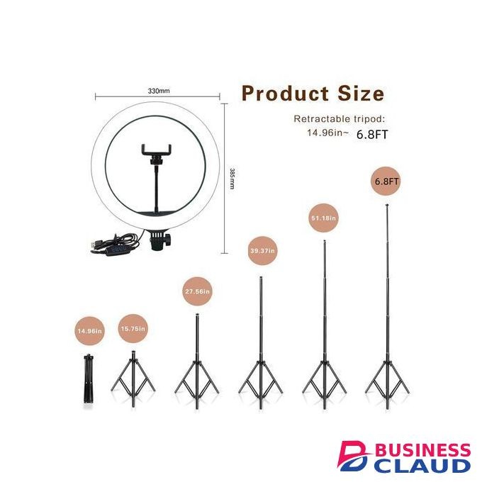 13 Inch Ring Light + 2M Stand,Gift:Mic+Remote