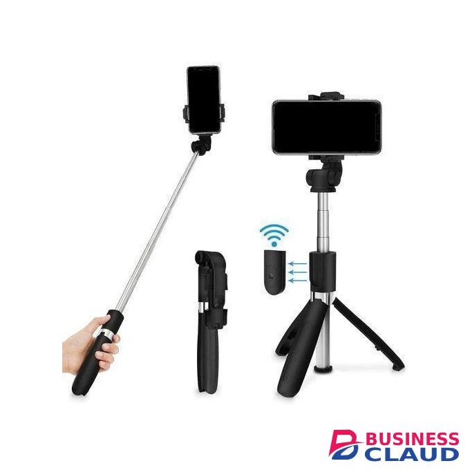 Live Broadcast Stent - 3 in 1 Selfie Stick Tripod Stand With Bluetooth Remote & Ring Square Fill Light - 360 rotating Phone Holder For Smartphone