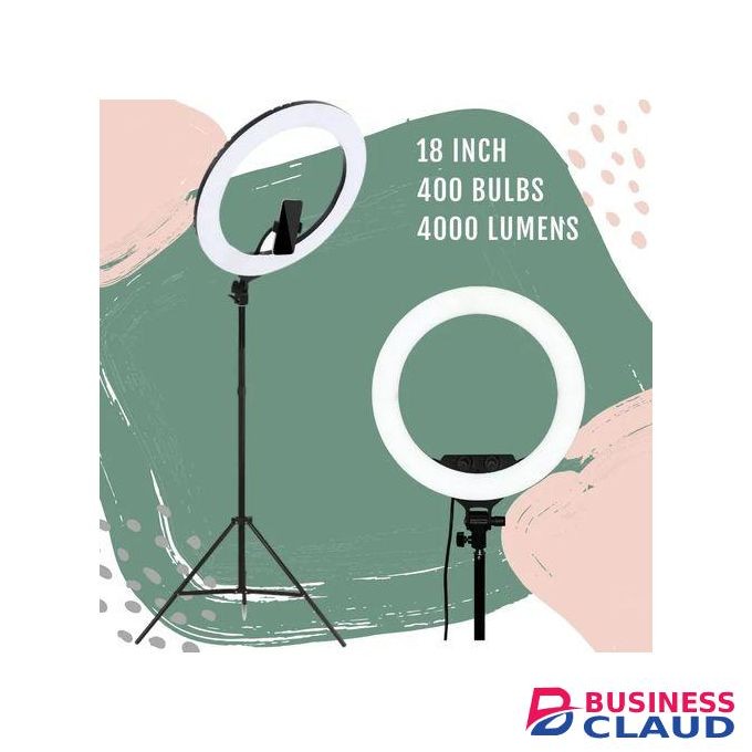 18 Inch Selfie Ring Light With 2.1M Tripod Stand 3 Phone Holder 18", 18INCH RINGLIGHT And Remote