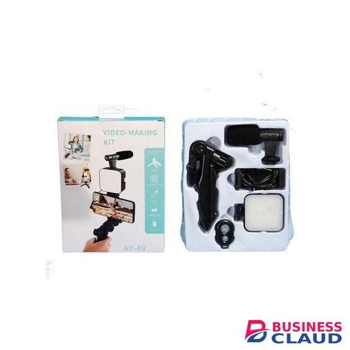 Vlog Kit With Light And Microphone,Mini Portable Tripod Video Making Kit For YouTube And TikTok