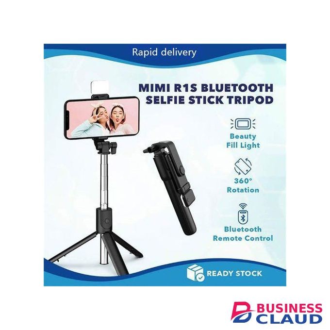 3-in-1 Selfie Stick Phone Camera Tripod Stand with Bluetooth Remote & Ring Light - 360° Rotating Phone Holder - Lightweight, Foldable & Durable – Ideal for Travel, Vlogging & Live Streaming