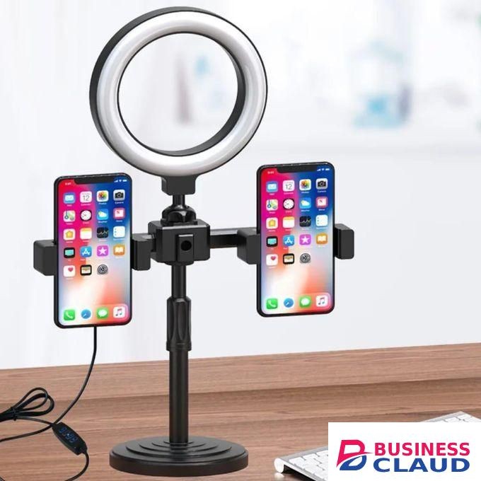 Adjustable Phone Stand Ring Light for Clear Lighting with Stable Base