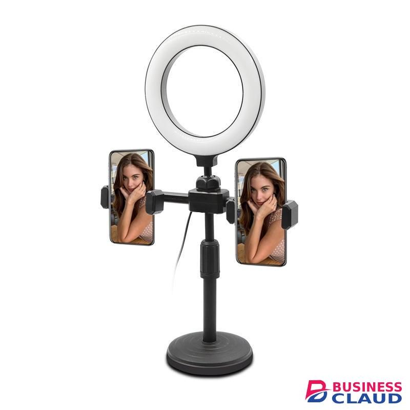 6-INCH BEAUTY WIRED RING LIGHT 16CM WITH DUAL PHONE HOLDER FOR LIVE STREAMING & MAKEUP