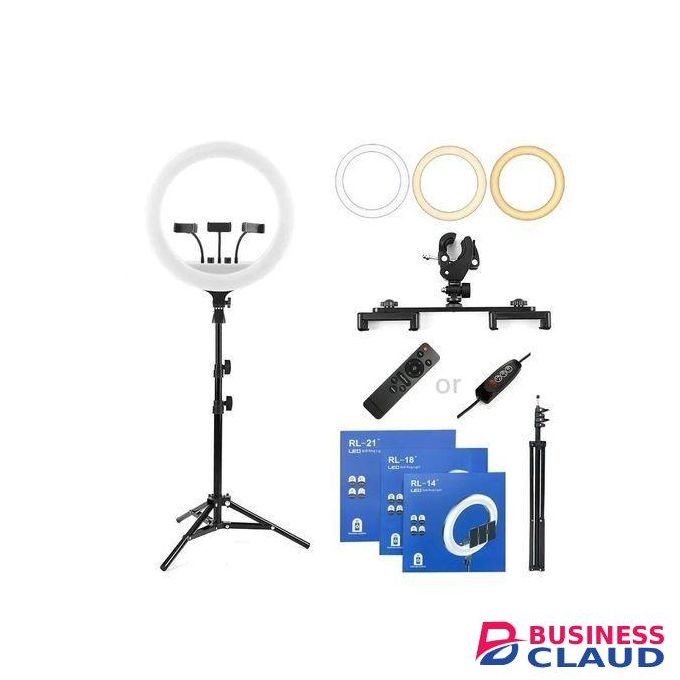 14-inch LED Ring Light For Product Photography With Extendable Tripod, Adjustable Brightness & Remote For Online Sellers