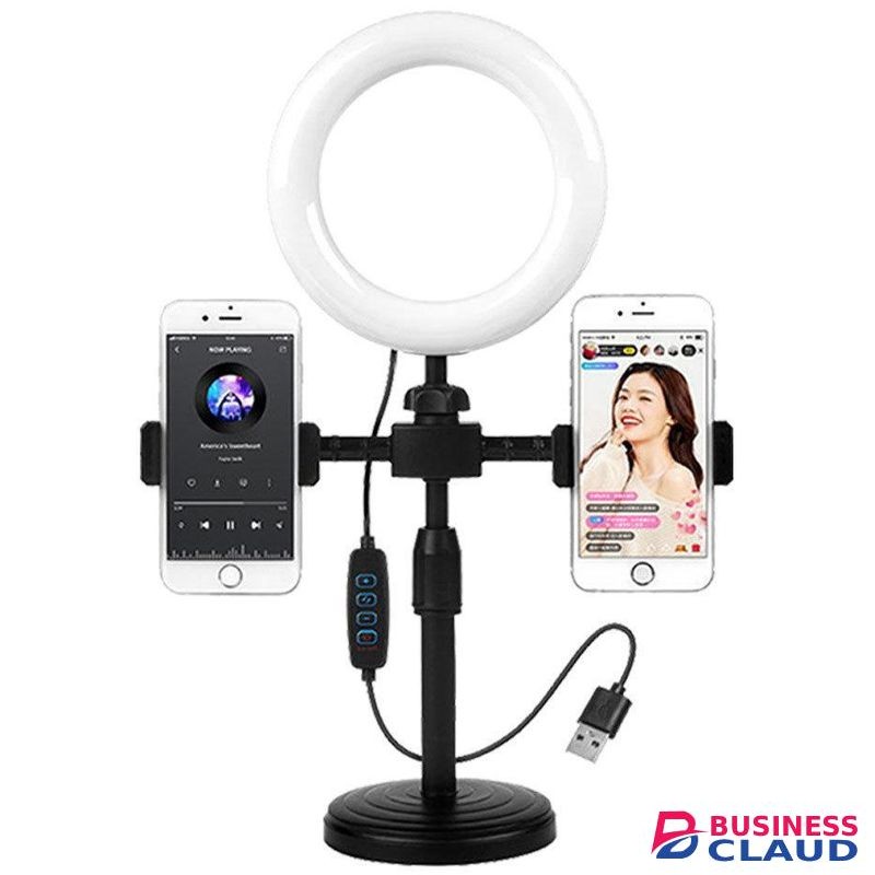 ADJUSTABLE 16CM WIRED RING LIGHT WITH PHONE HOLDER – PERFECT FOR TIKTOK, YOUTUBE & LIVE VIDEO