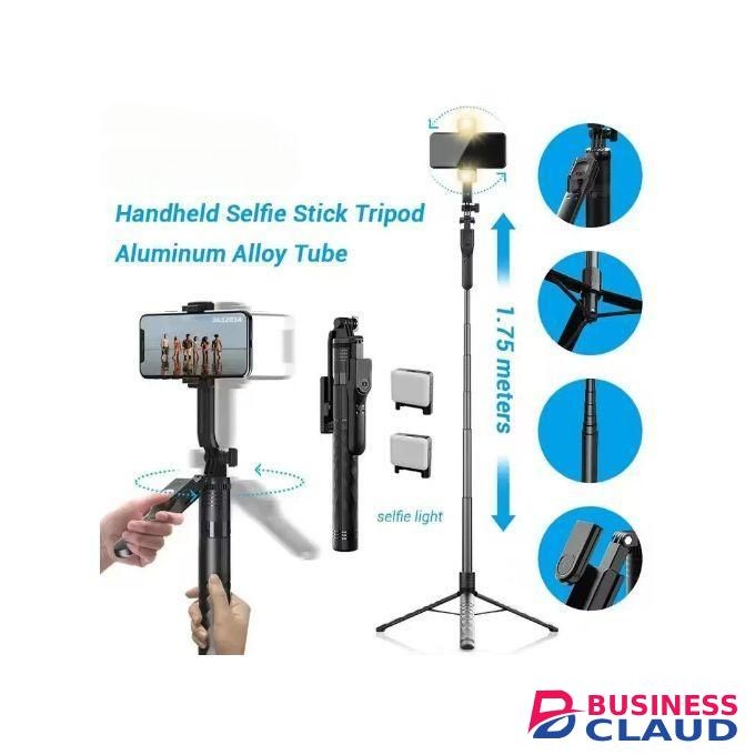 1.75m Selfie Stick Tripod Foldable Stand Phone Camera Live Streaming Stand Holder Bluetooth