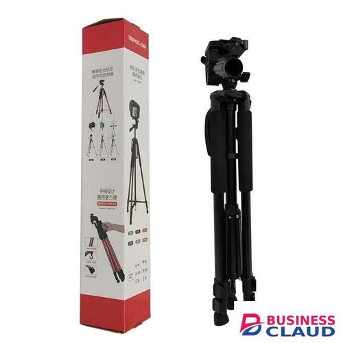 Tripod - 3366 Phone Tripod Stand with Adjustable Height, Timer, and Light Bracket