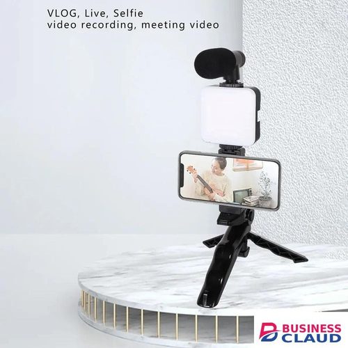 ZP AY-49 LED kit with Light, Microphone, Tripod Handheld Gimbal Tripod for YouTube Vlogging