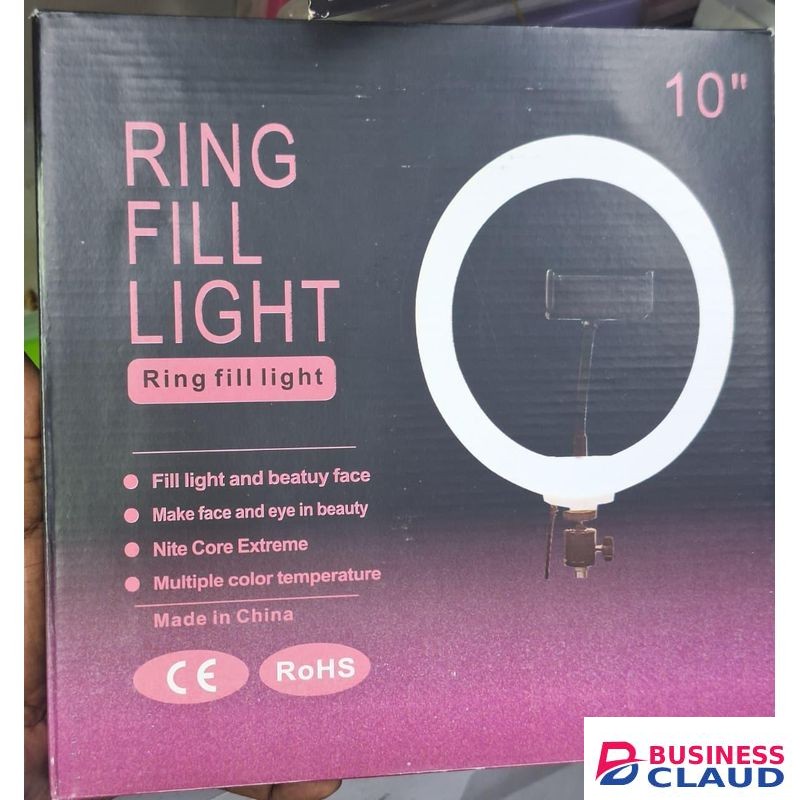 10-Inch Ring Fill Light DX-260 (26cm), Dimmable LED Ring Light WITH TRIPOD