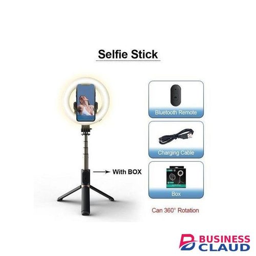 Wireless Bluetooth Selfie Stick Tripod With Selfie Ring Light Photography Stand Ringlight For Live Video Streaming