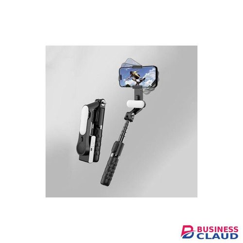 Gimbal Stabilizer with selfiestick tripod and light-A6