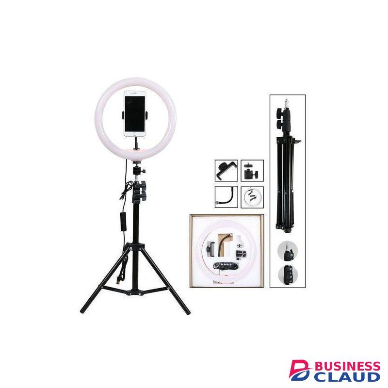 10 Inch LED Ring Light with Tripod Stand & Phone Holder – Adjustable Brightness Selfie Ring Light for TikTok, YouTube, Makeup, Live Streaming & Photography