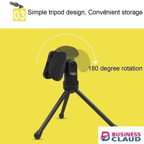 SF-920 Professional Condenser Sound Recording Microphone with Tripod Holder, Cable Length: 2.0m