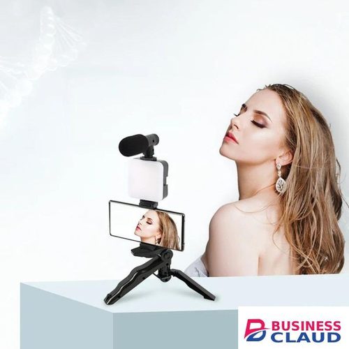 Video Making Kit AY-49 Making Vlog Tripod Kit with Microphone LED Light