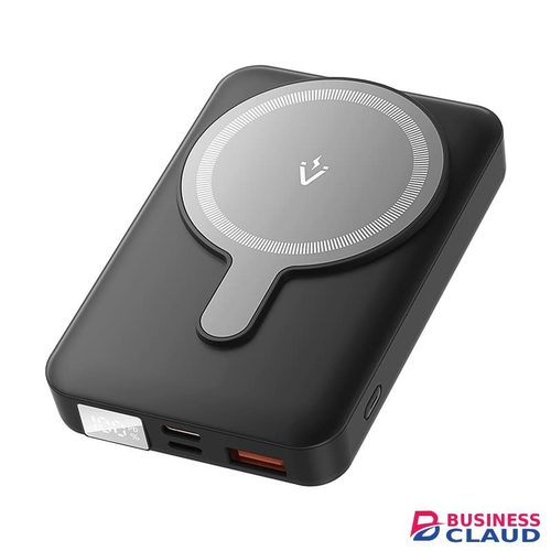 Vention 10000mAh Magnetic Wireless Power Bank (USB-C + Lightning + USB-C + USB-A +Wireless) 22.5W Black LED Display Type