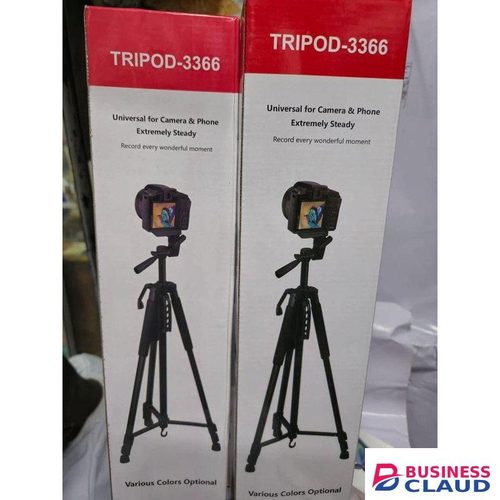 Portable Black Tripod 3366 Camera And Mobile Phone Holder With Extendable Legs For Photography And Video Recording