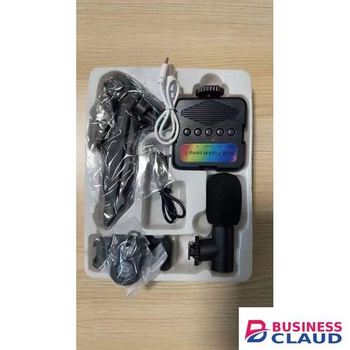 AY49 RGB LED Fill Light Tripod Lavalier Mic Kit for Professional Vlogging